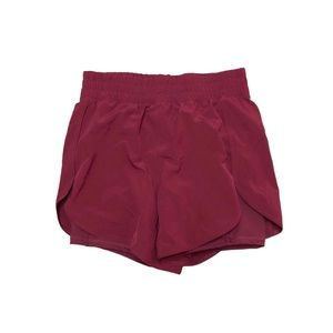 Avia Women’s Activewear Shorts Built in Biker Shorts Red Burgundy size Small